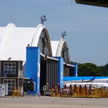 Sika Cool roof applied on a hangar airport in Argentina