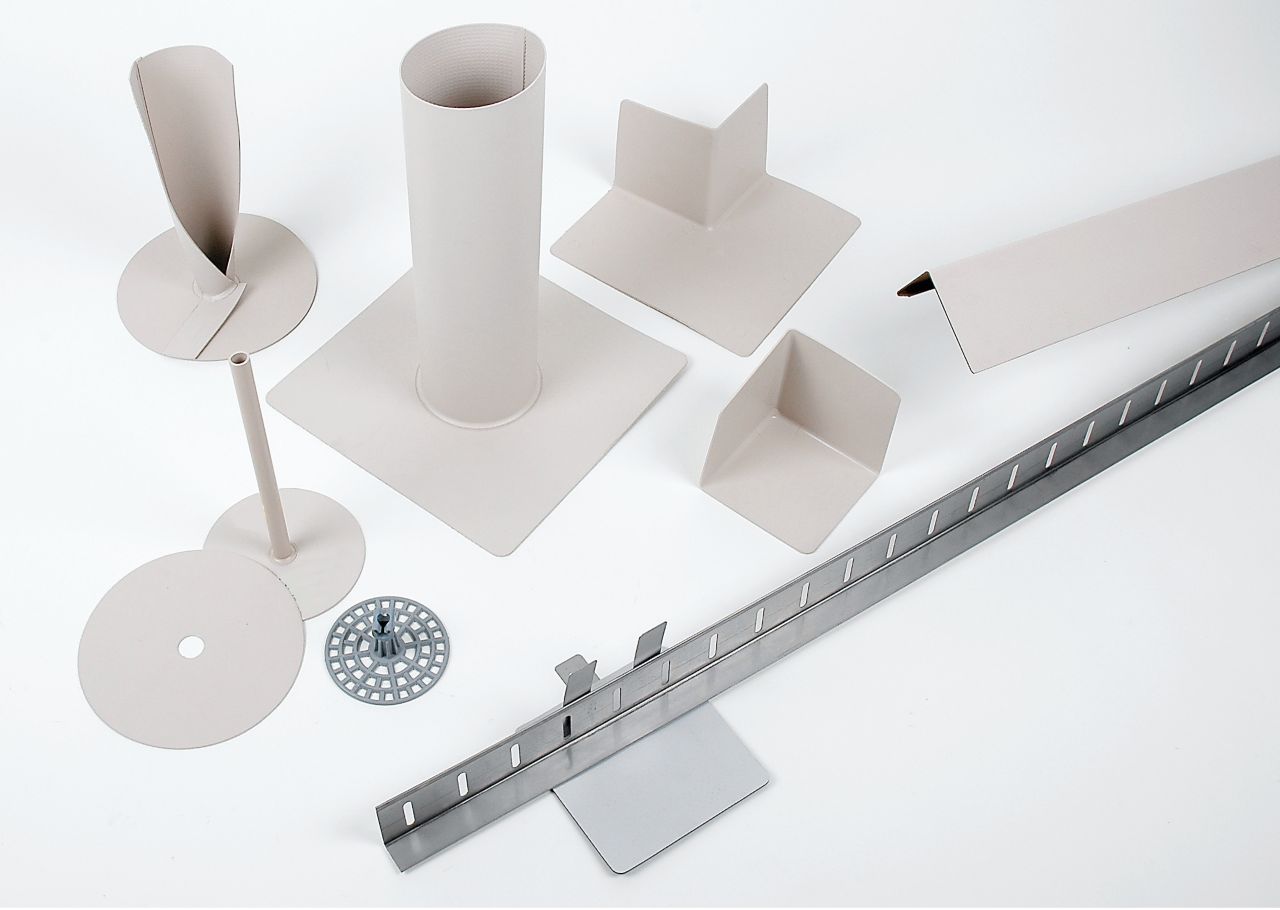 Sika roof membrane flashing and detailing corner, prefabricated pieces