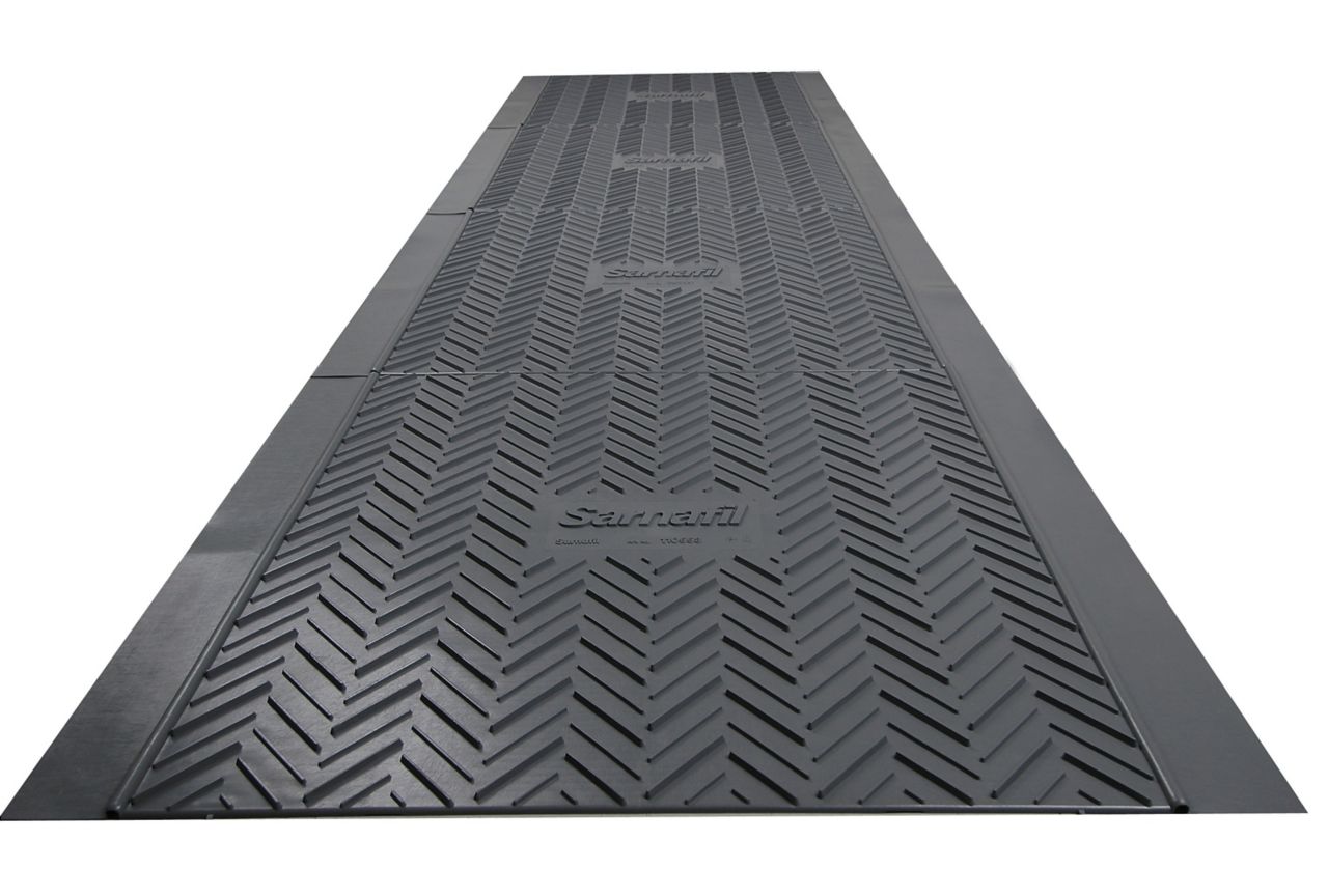 Sika Sarnafil roof walkway pads for roof protection on utility roofs and maintenance access