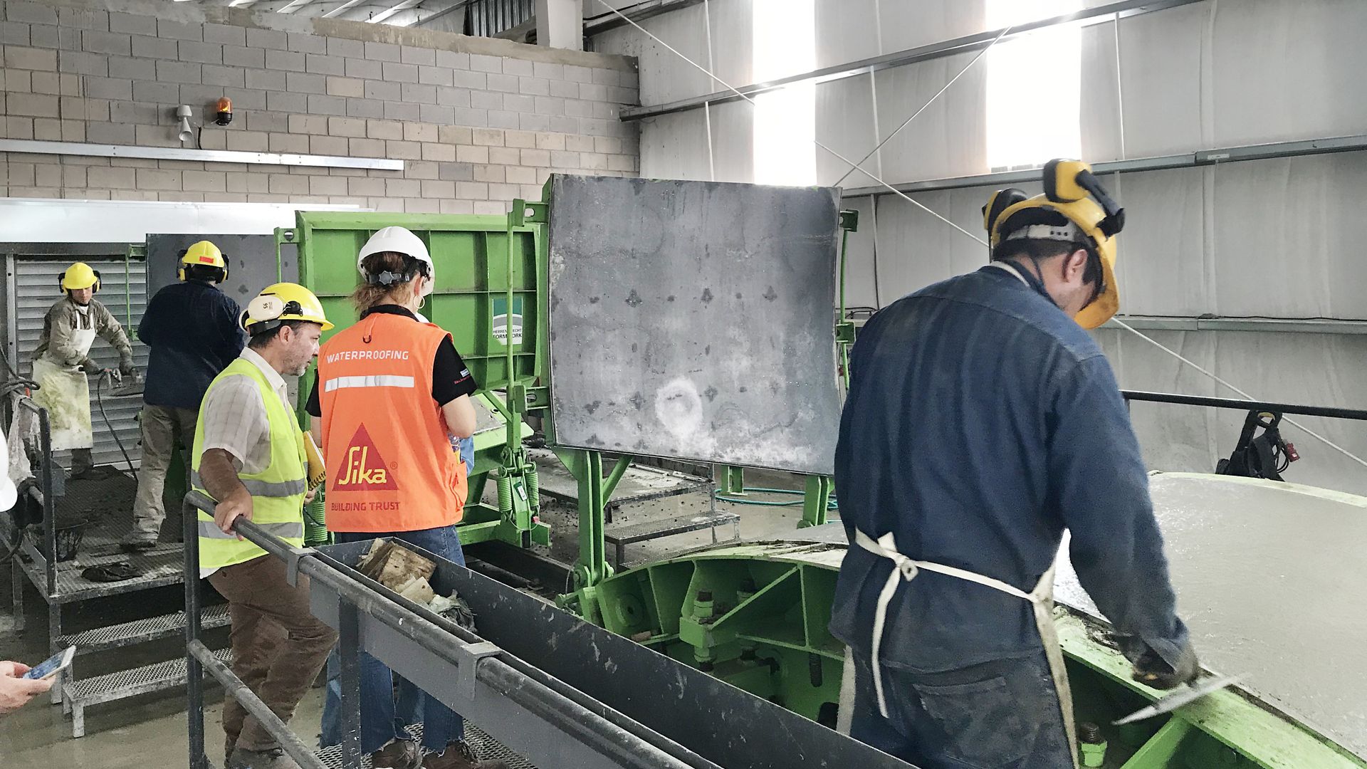 Workers at the construction of Tunnel Arroyo - Vega in Argentina