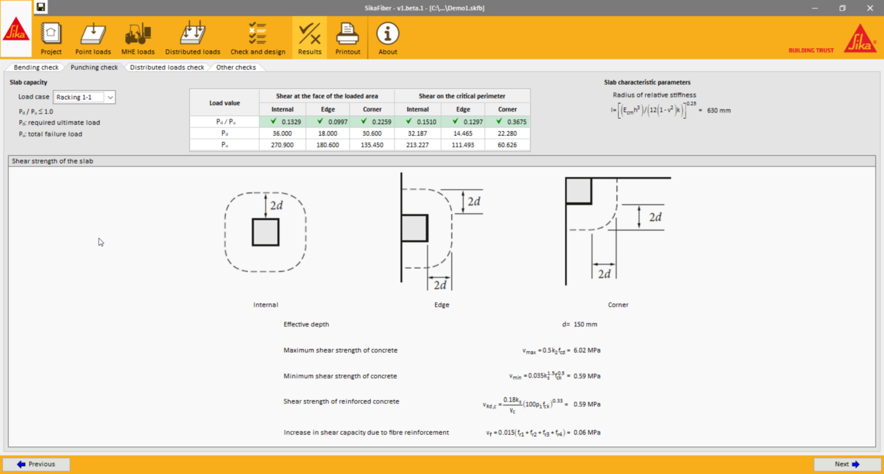 屏幕预览SikaFiber®软件结果步骤