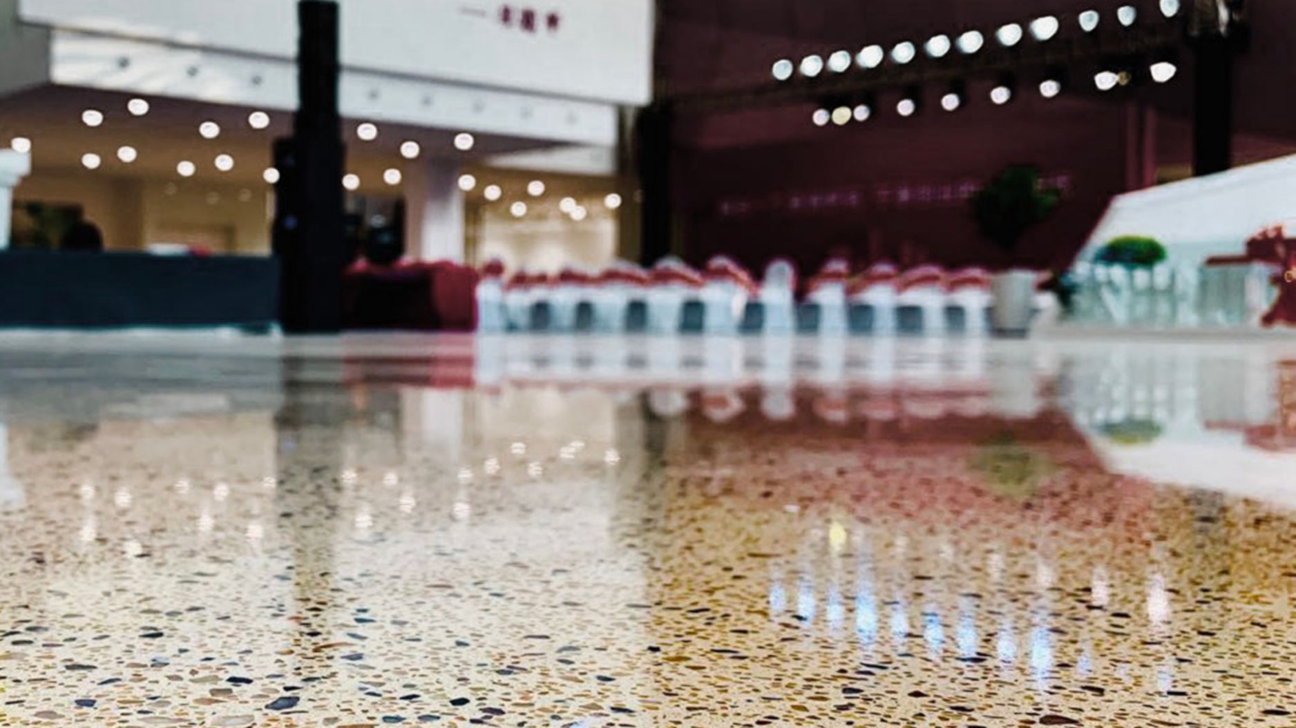 Sikafloor® Terrazzo floor detail close up in lobby entry public building