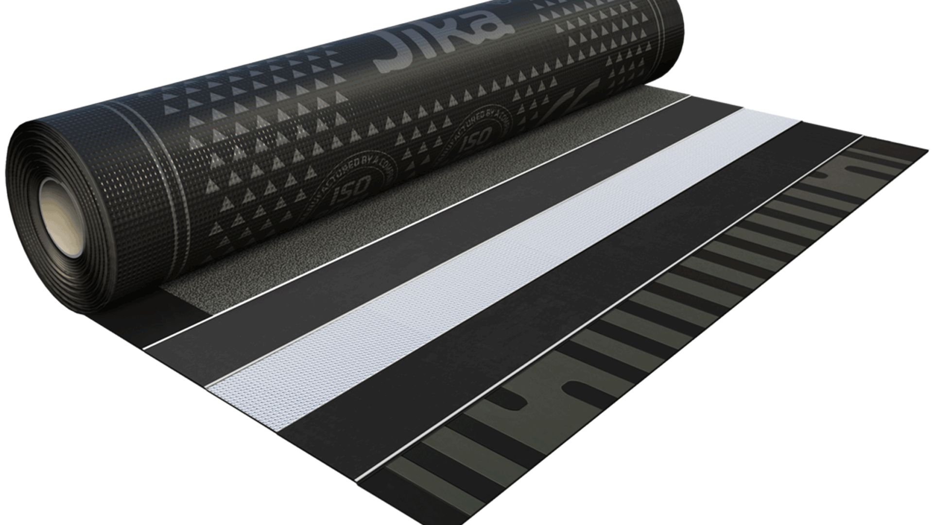SikaShield® VMS bitumen membrane roll buildup with strips