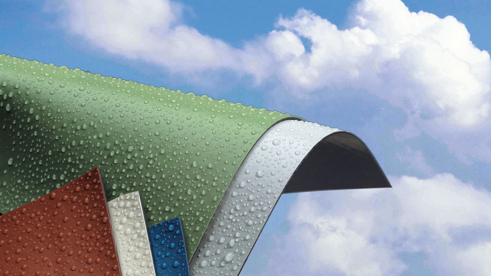 Sarnafil single-ply roof membranes in different colors