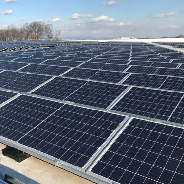 Sika SolarMount-1 on solar roof installed in south configuration in Frederick