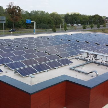 Sika SolarMount-1 on solar roof installed in south configuration in Fredersdorf, Germany