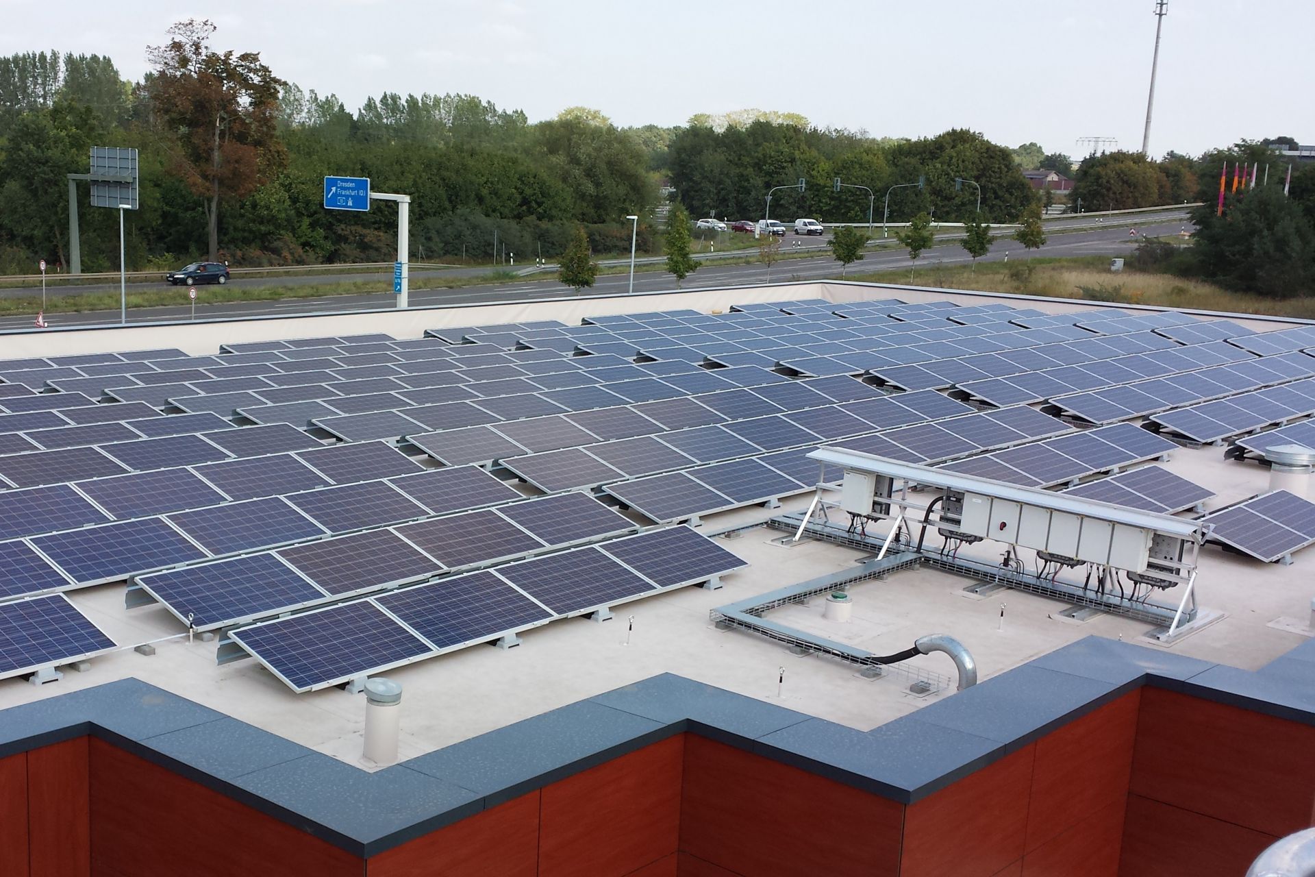 Sika SolarMount-1 on solar roof installed in south configuration in Fredersdorf, Germany