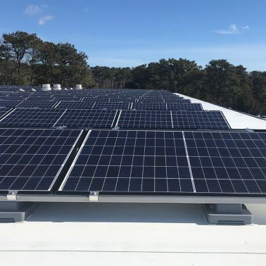 Sika SolarMount-1 on solar roof installed in south configuration in Nauset