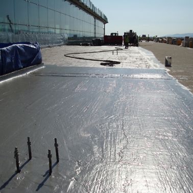 LAM Waterproofing System applied on the access road to Barcelona El Prat Airport Terminal