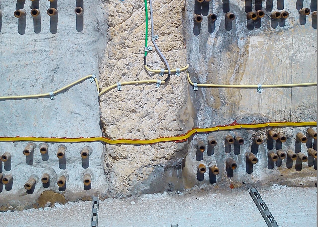 The Stavros Niarchos Foundation Cultural Center below ground waterproofing injection hoses