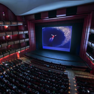 Inside of the Greek National Opera in the Stavros Niarchos Cultural Center