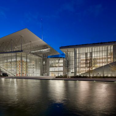 The Stavros Niarchos Foundation Cultural Center by night