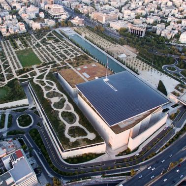 The Stavros Niarchos Foundation Cultural Center from above