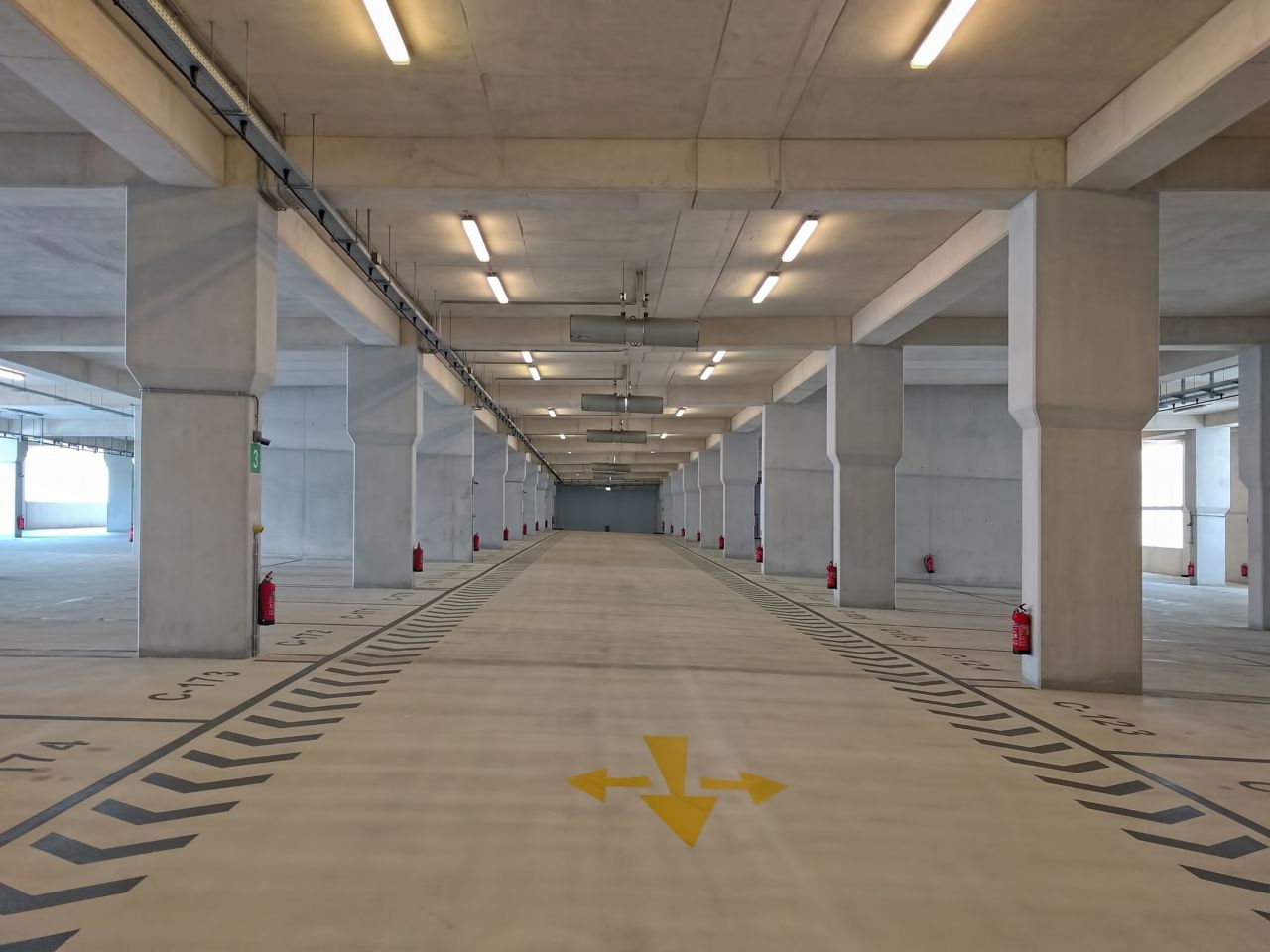 Car parking garage floor of the Stavros Niarchos Foundation Cultural Center