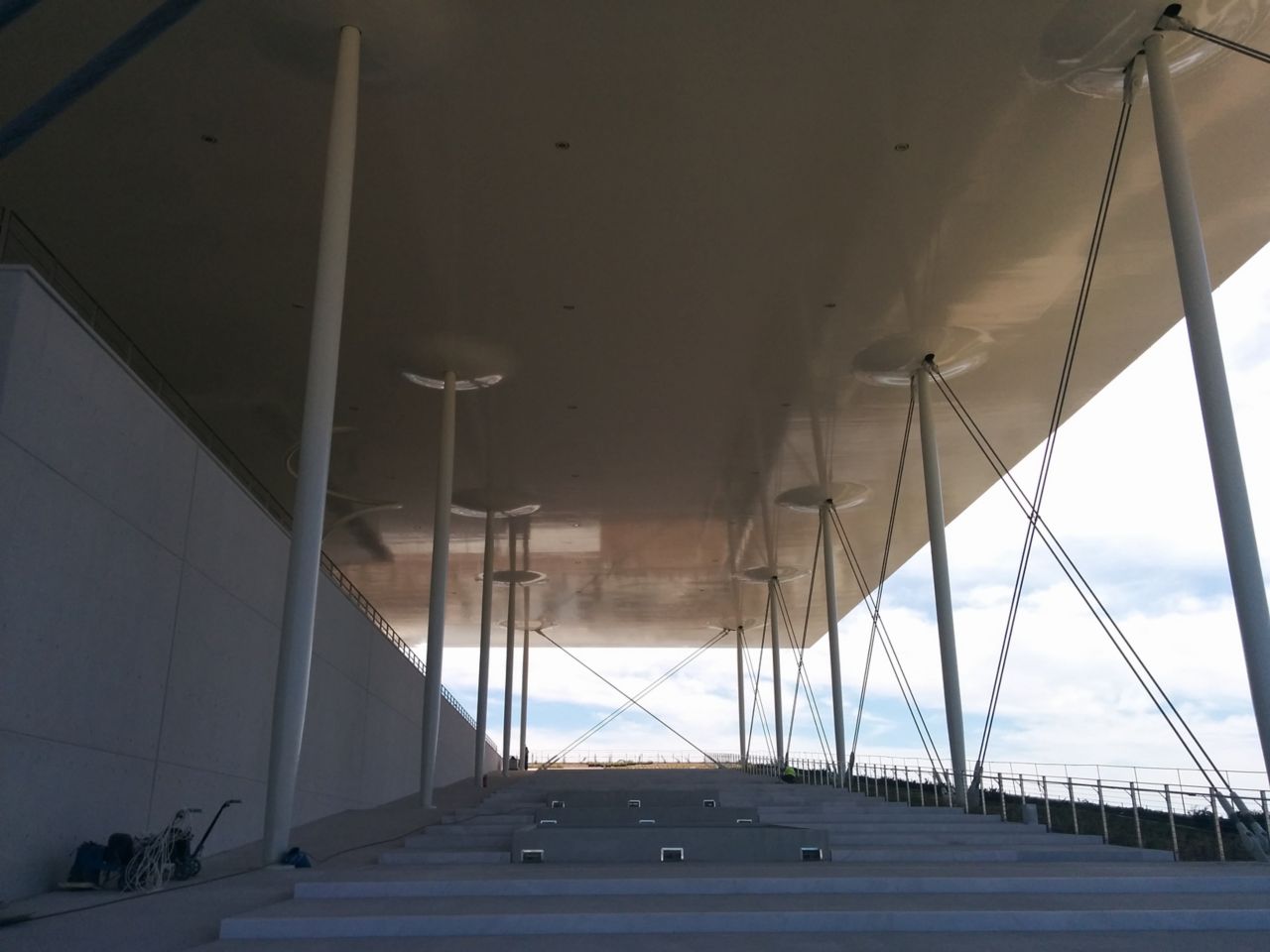 Ferrocement canopy construction at the Stavros Niarchos Foundation Cultural Center