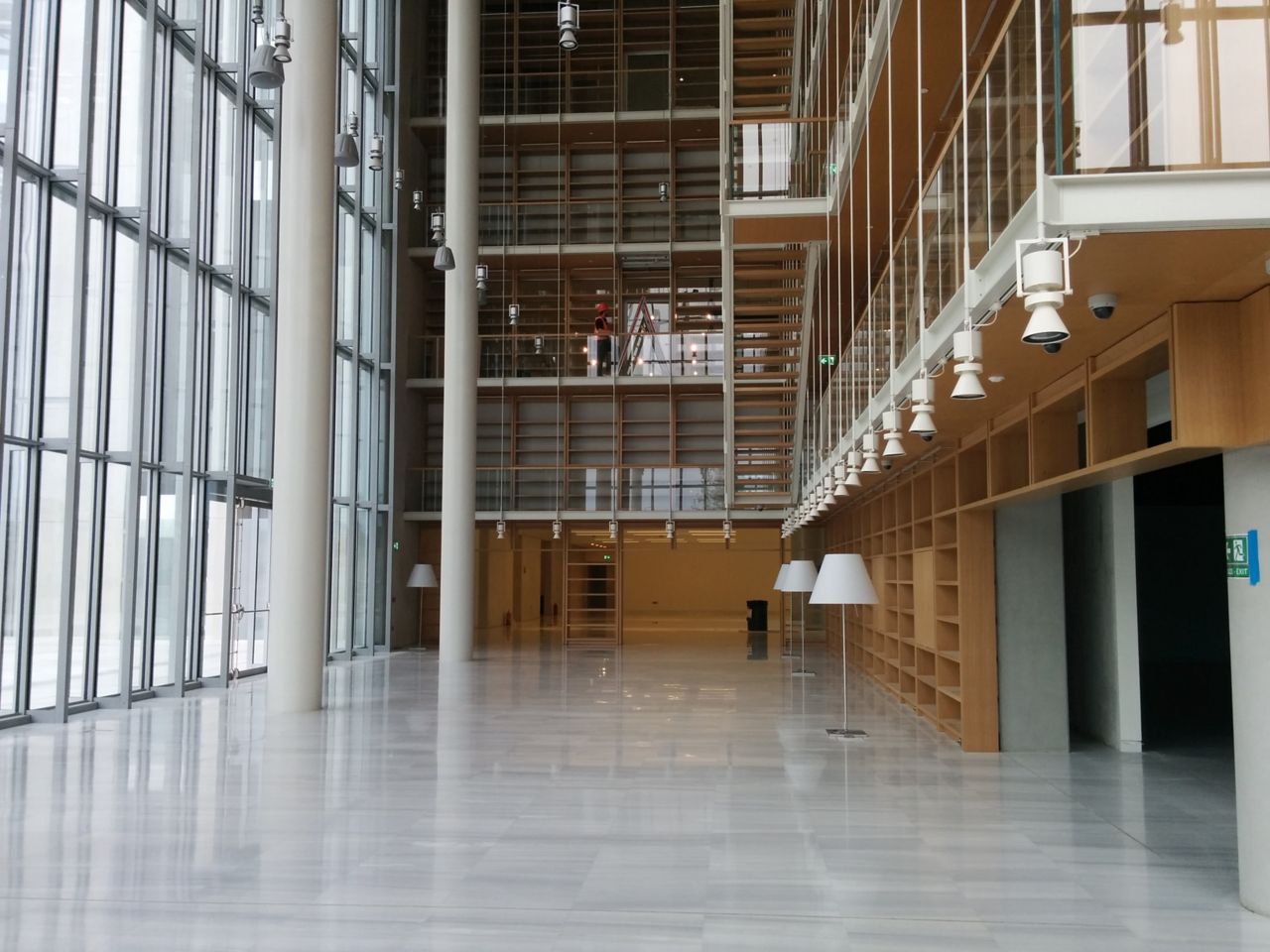 National Library of Greece lobby at the Stavros Niarchos Foundation Cultural Center