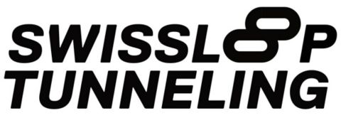 Logotipo de Swissloop Tunneling en blanco y negro