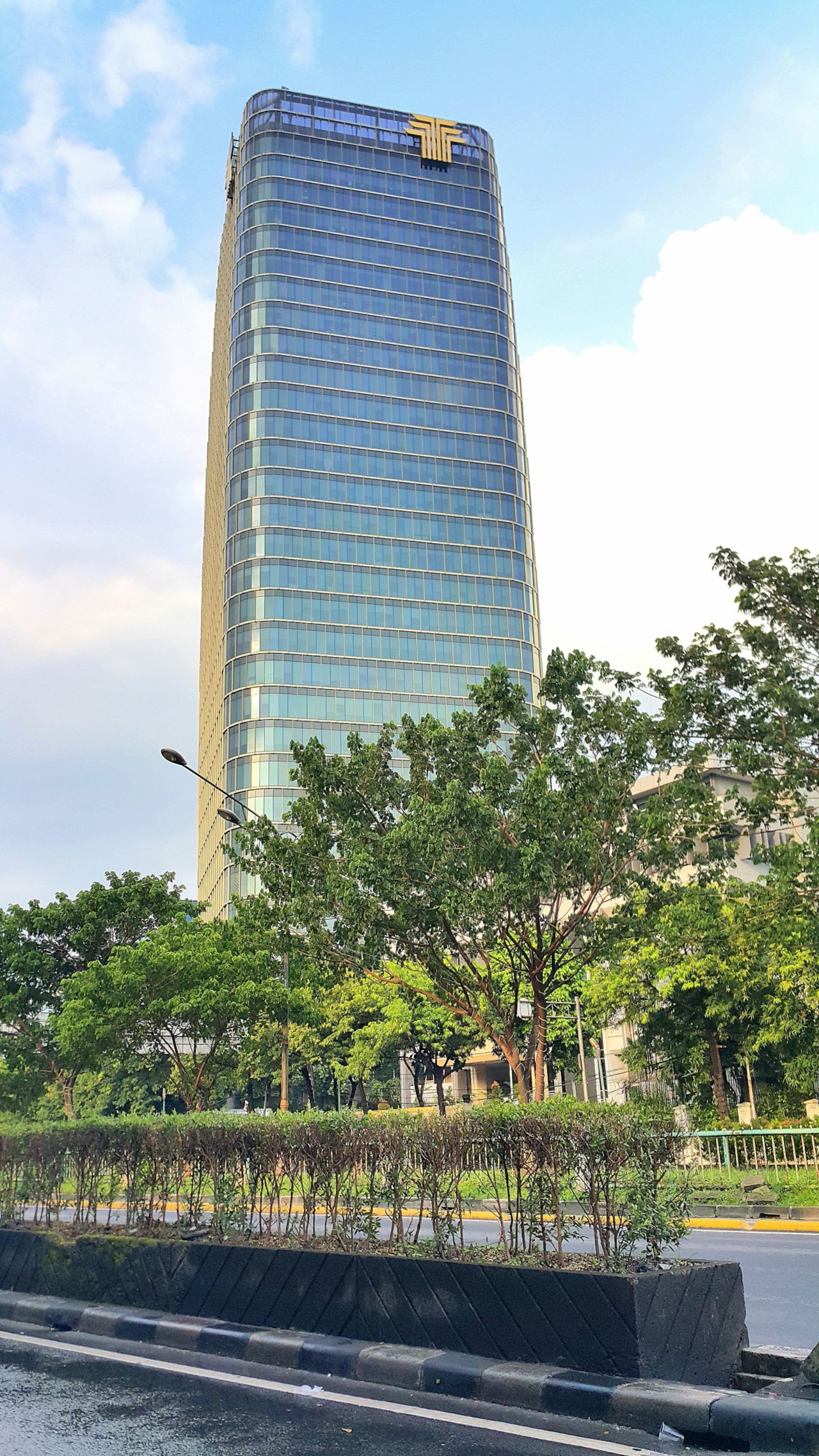High rise tower with glass facade