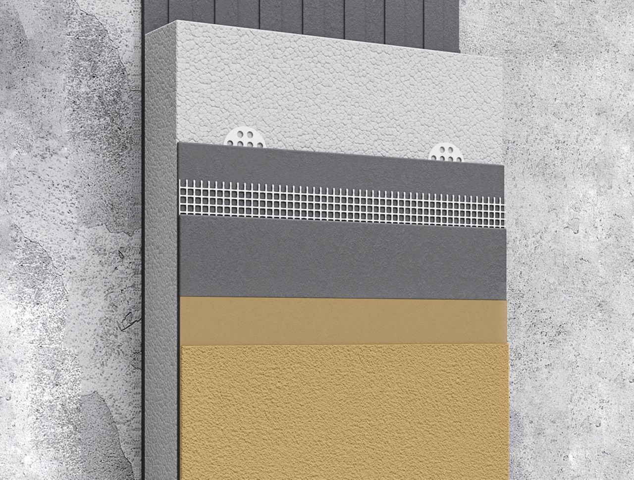    Thermal Insulation applied on facade	