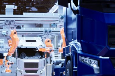 卡车生产在工厂