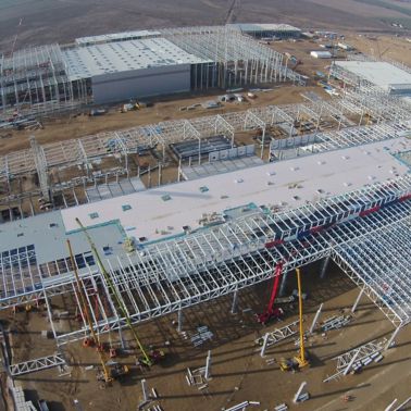 Construction site of Volkswagen Plant in Wrzesnia Poland