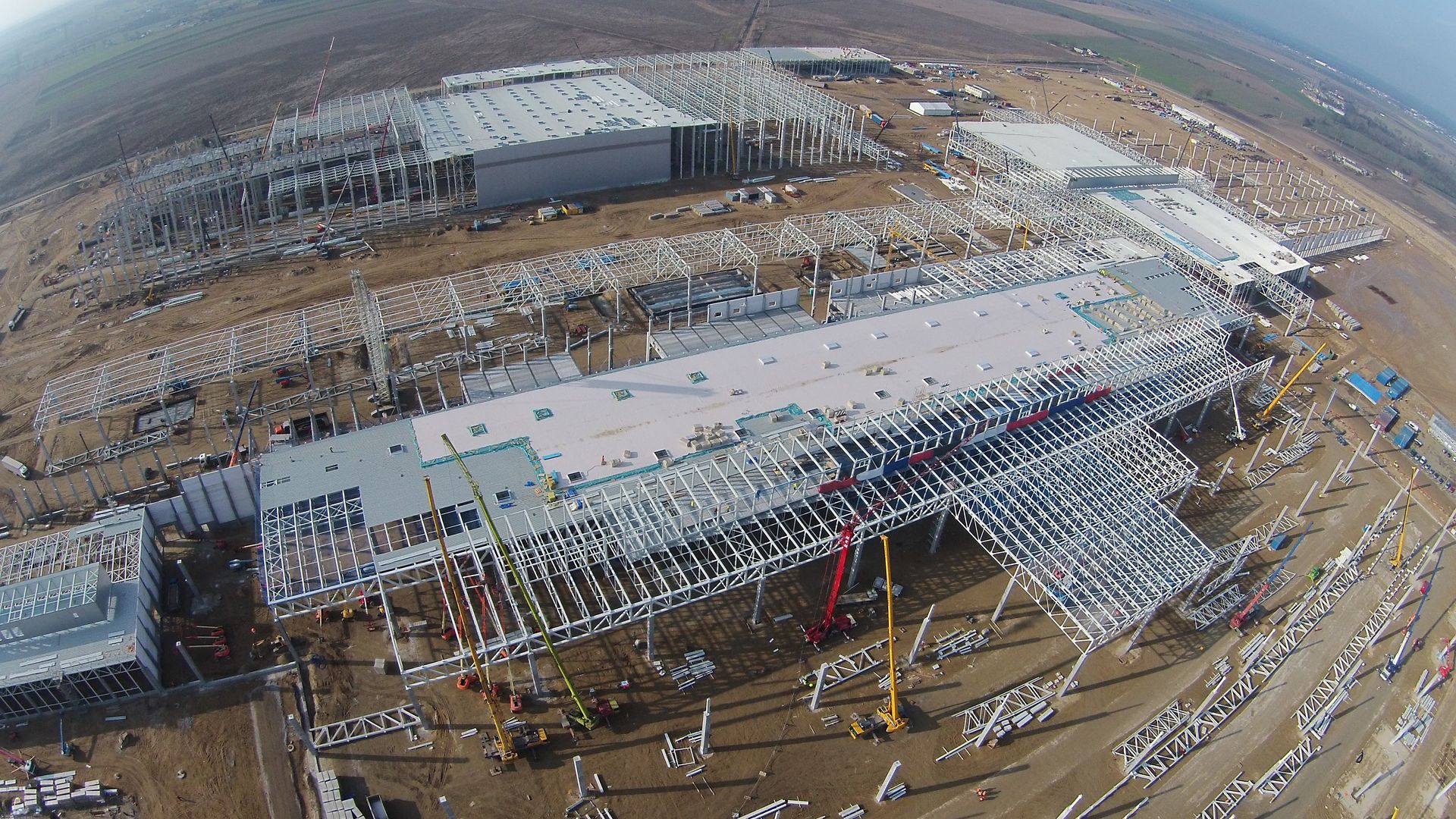 Construction site of Volkswagen Plant in Wrzesnia Poland