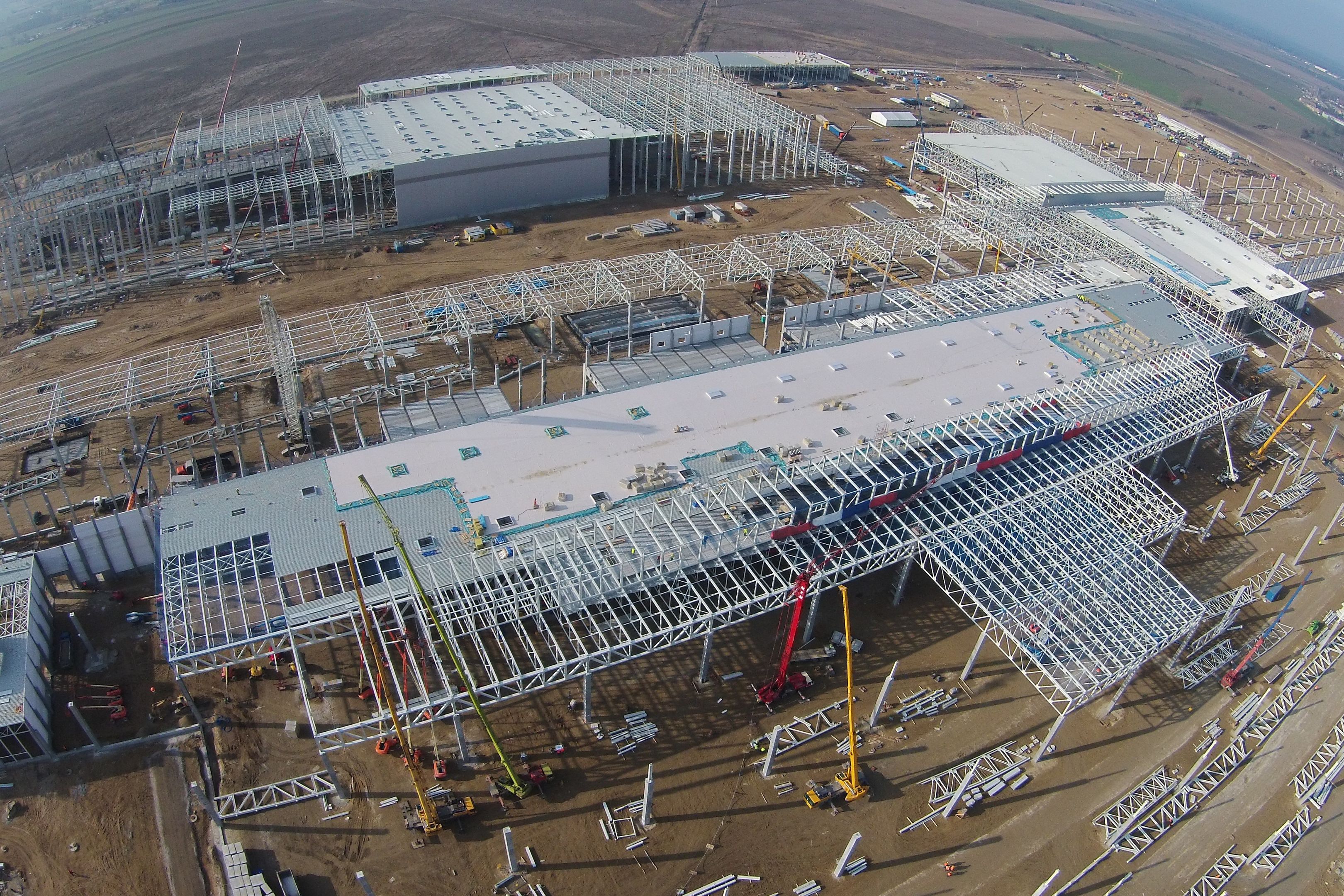 Construction site of Volkswagen Plant in Wrzesnia Poland