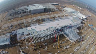 Construction site of Volkswagen Plant in Wrzesnia Poland