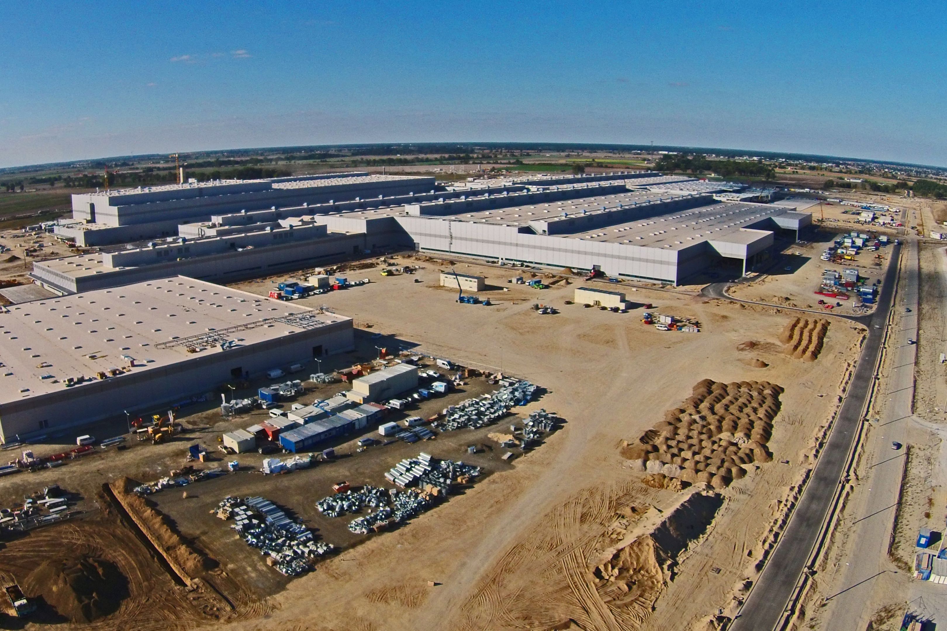 Construction site of Volkswagen Plant in Wrzesnia Poland