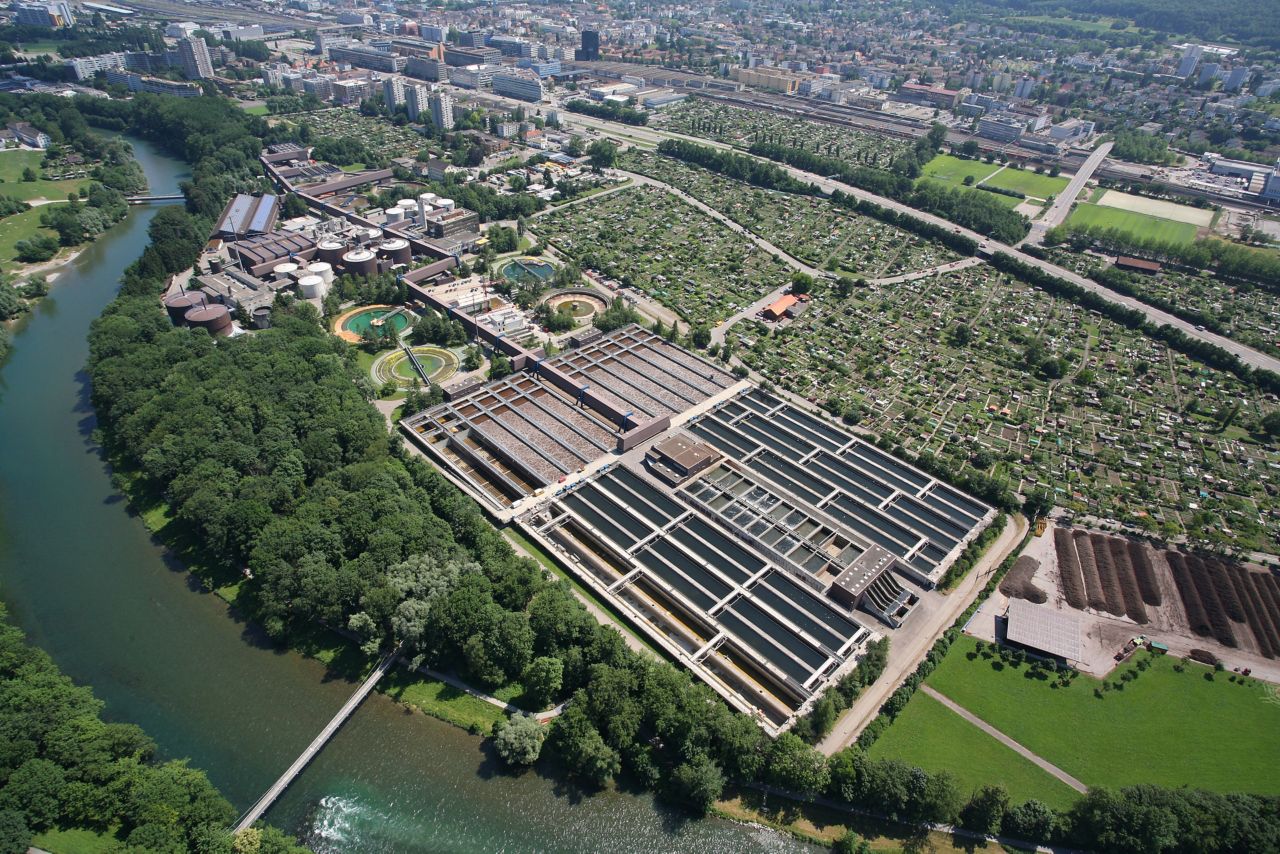 Waste water treatmant plant in Zurich, Switzerland