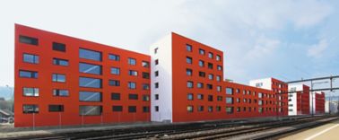 瑞士Schlieren用西卡胶粘剂结构粘合窗户的建筑