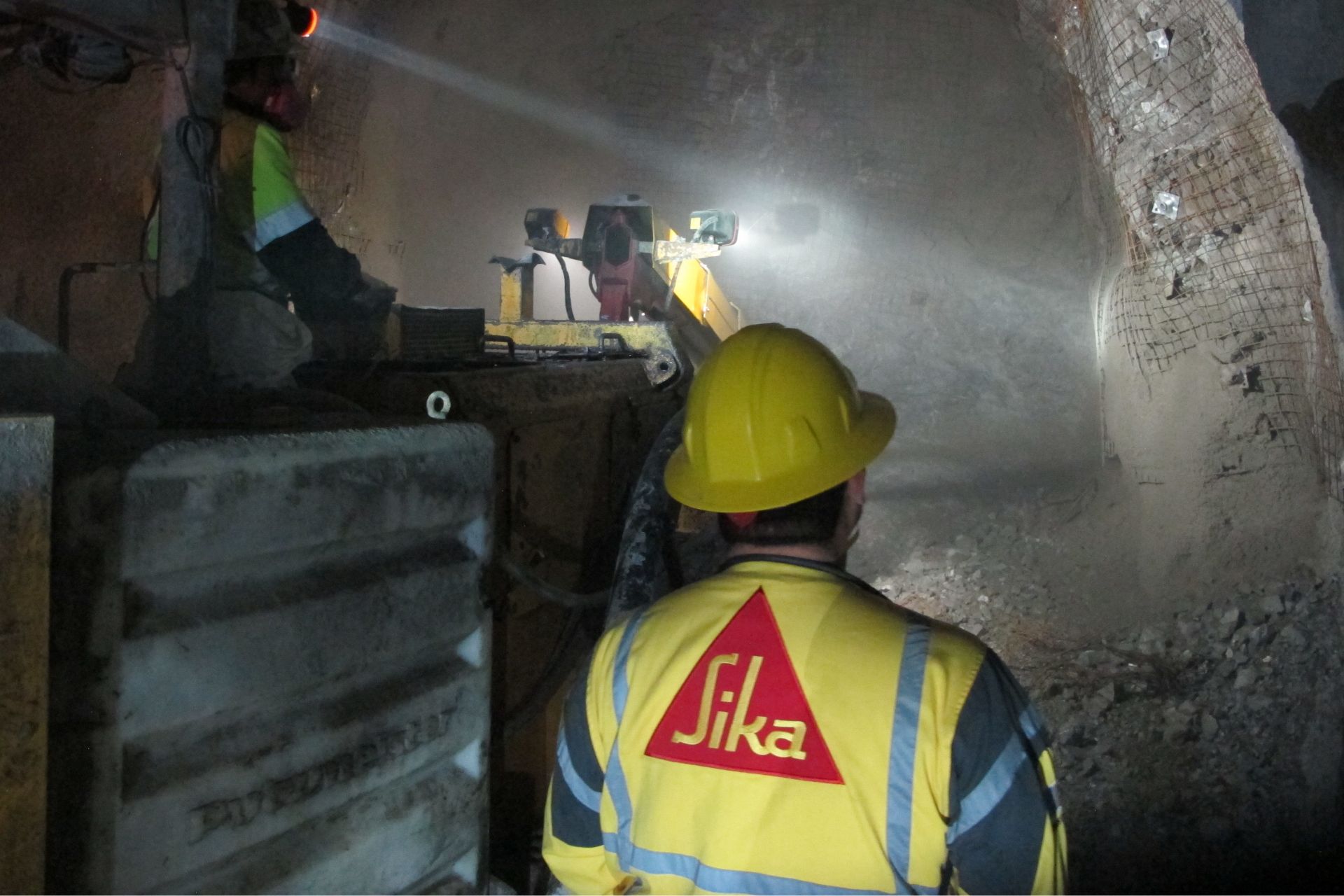 Shotcrete application underground