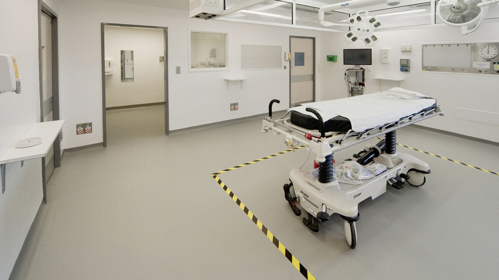 Refurbished operating theatre of the York Hospital in the UK