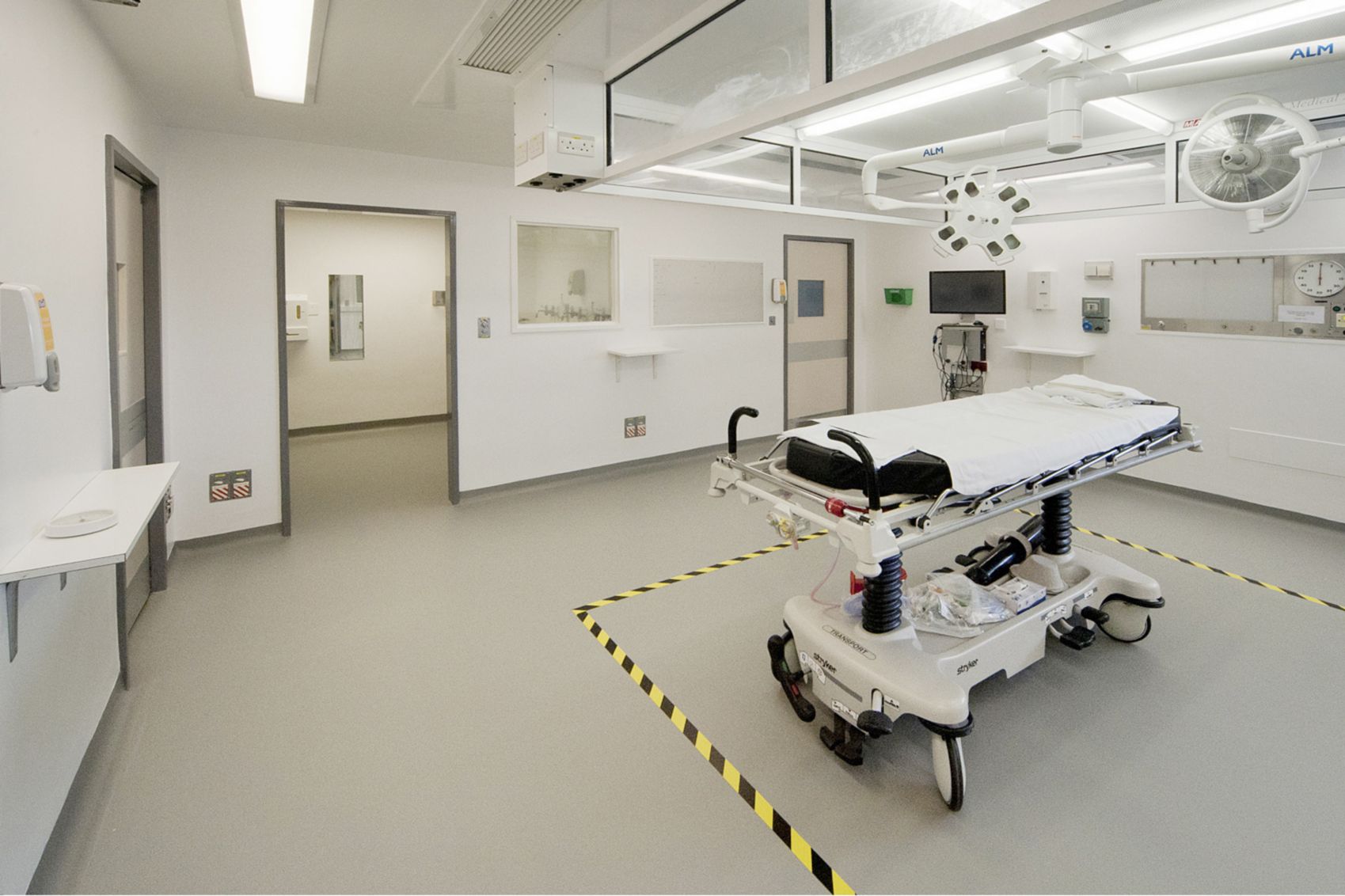 Refurbished operating theatre of the York Hospital in the UK