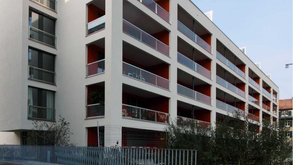 Residential building with balcony and windows