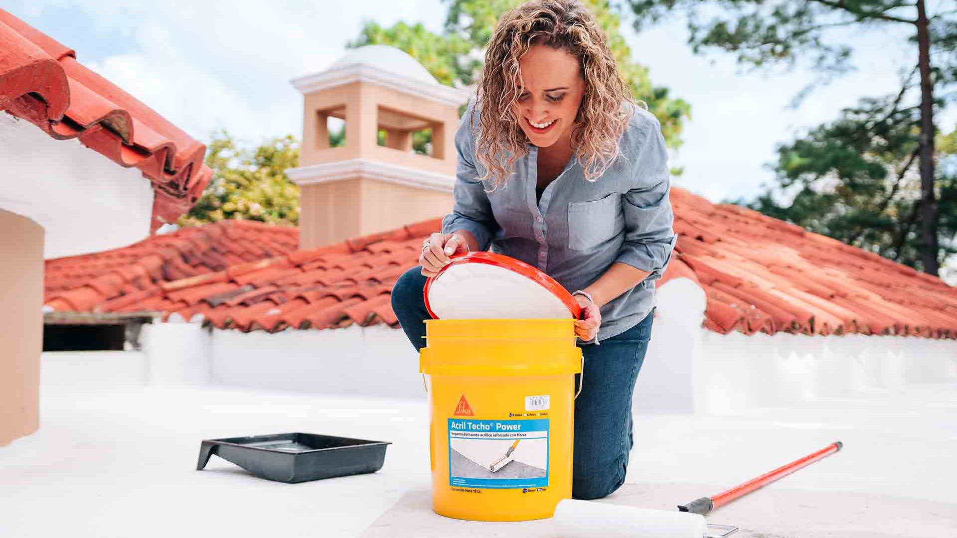 Foto: Reparacion de Terraza con Pintura Impermeabilizante Verde de