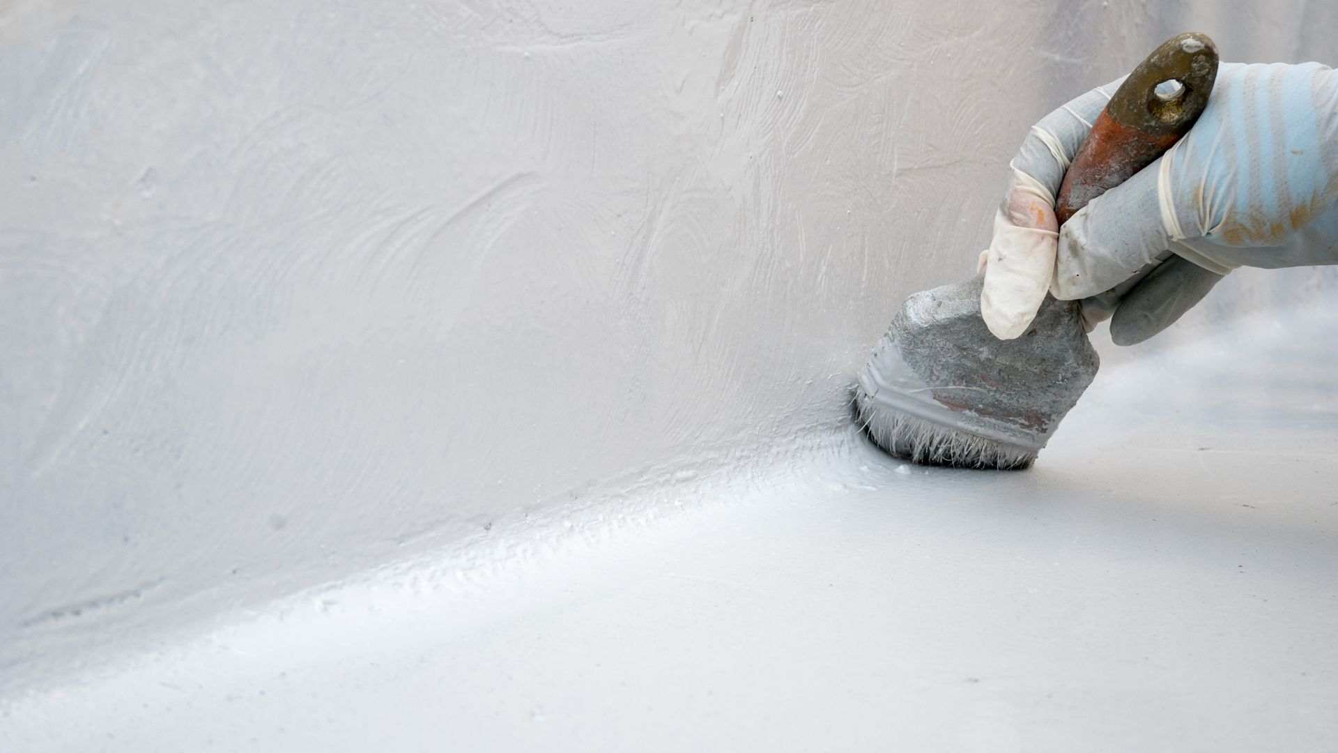 Epoxy paint on concrete floor for water proof protection industrial warehouse in japan