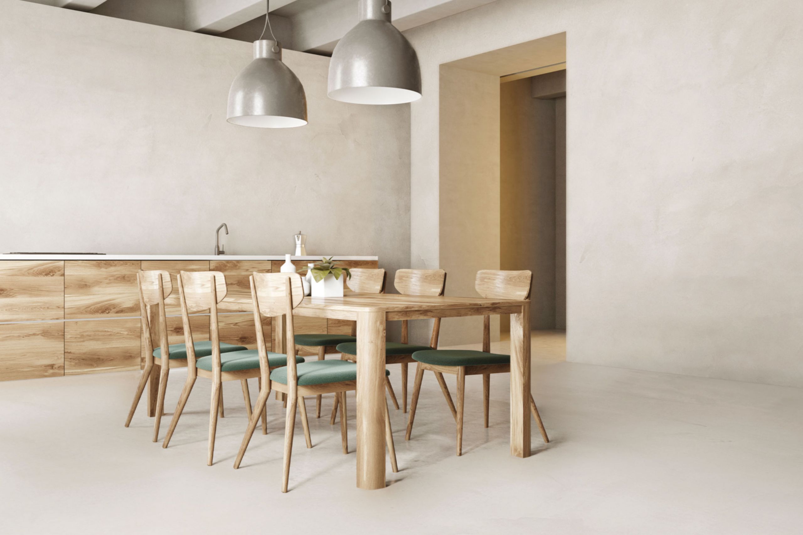 Pareti e Pavimenti Sala da Pranzo在Microcemento