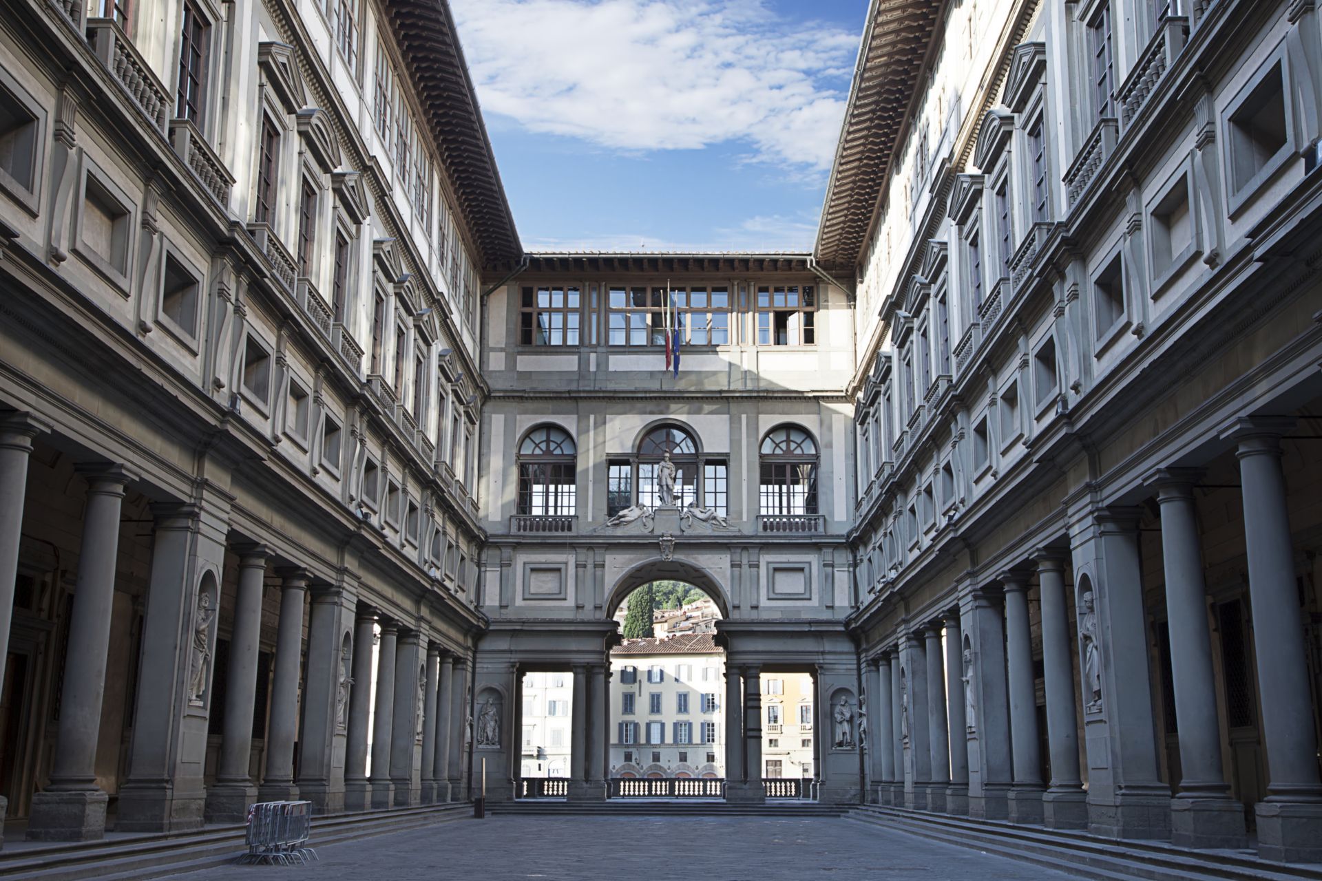 Uffizi Gallery, primary art museum of Florence. Tuscany, Italy