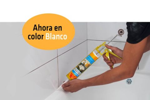 Silicona Acética Para Baños Y Cocinas Sanisil 280ml Color Blanco