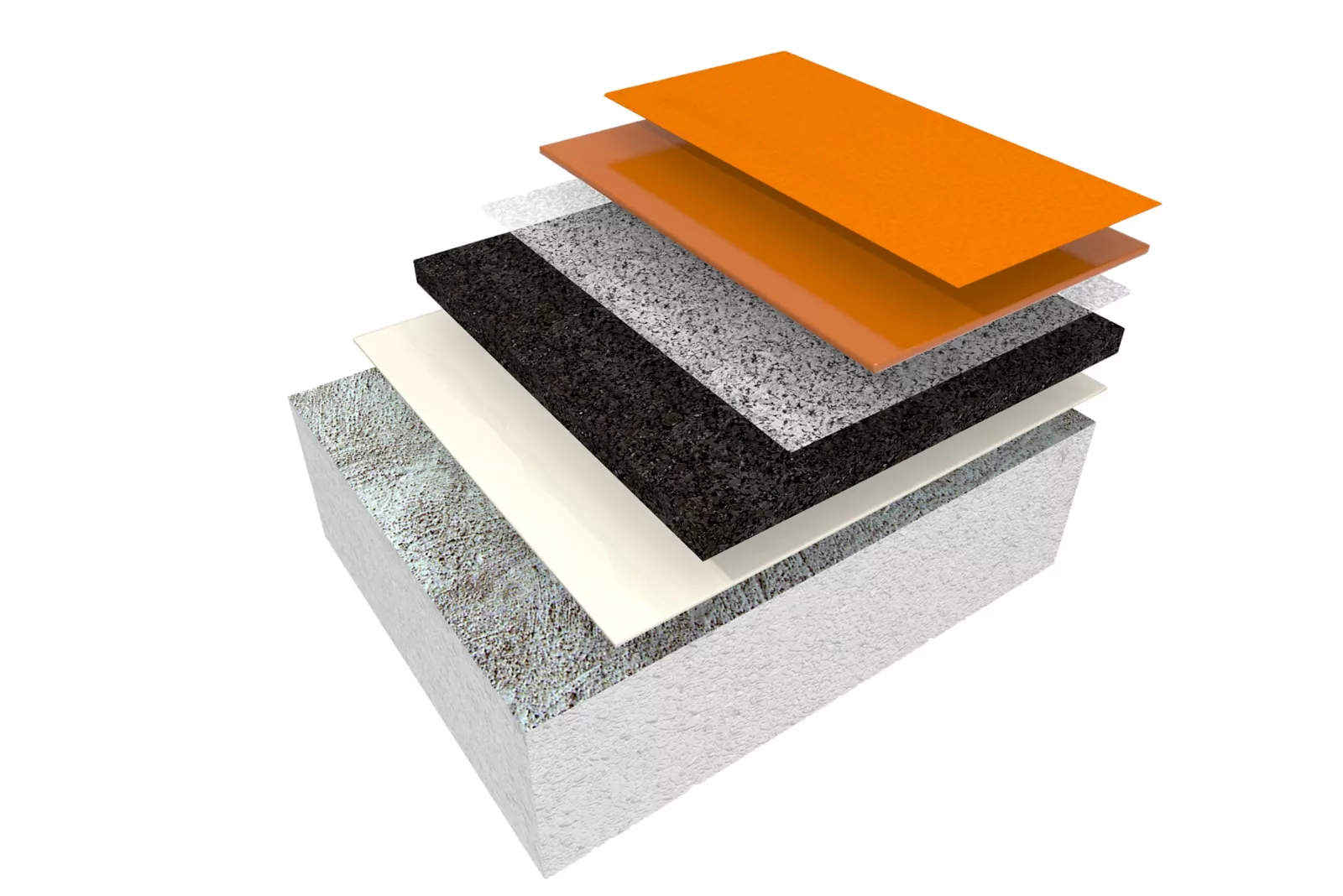Mặt cắt cấu tạo đa lớp sàn Sika Pulastic