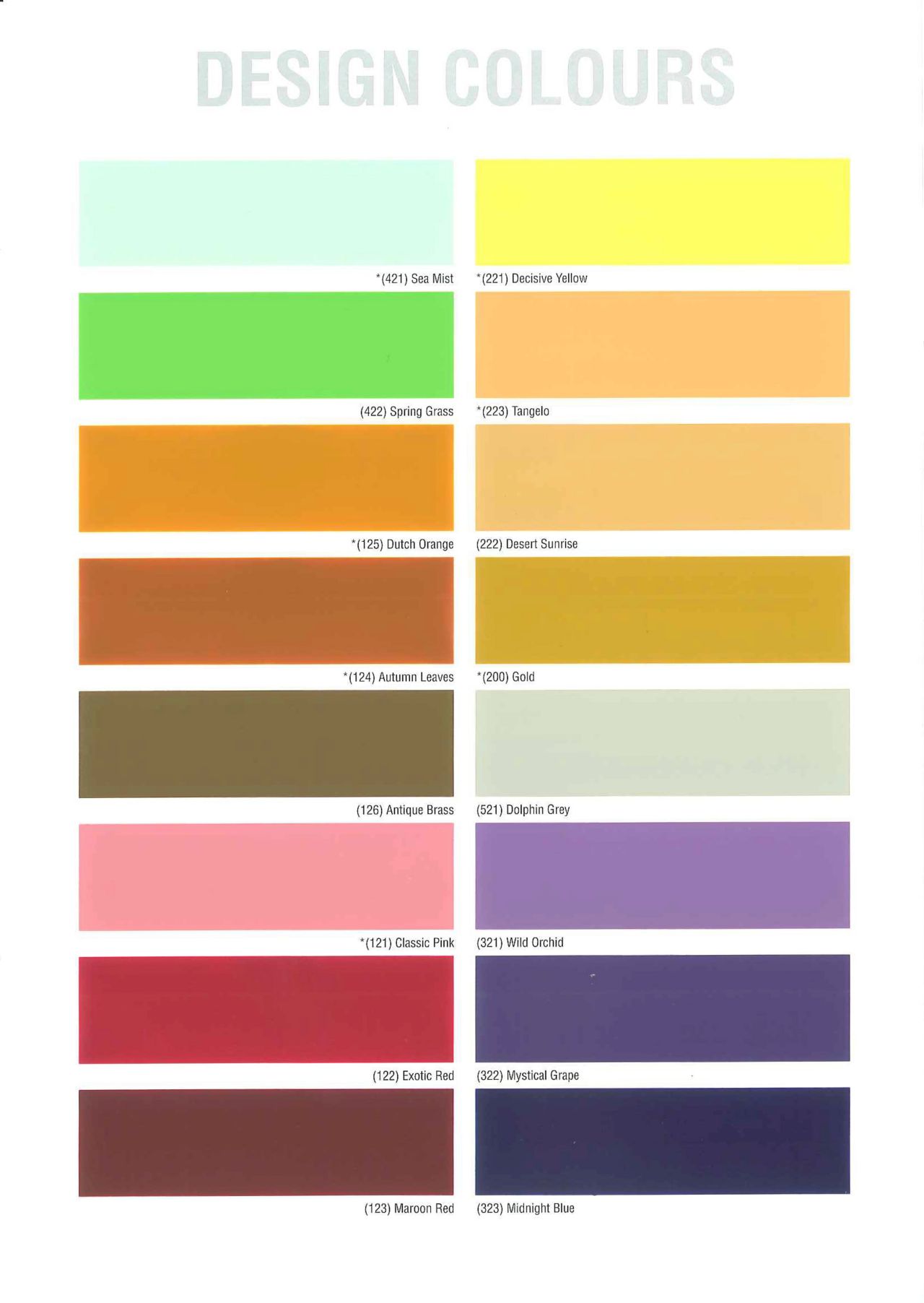 Design kleuren