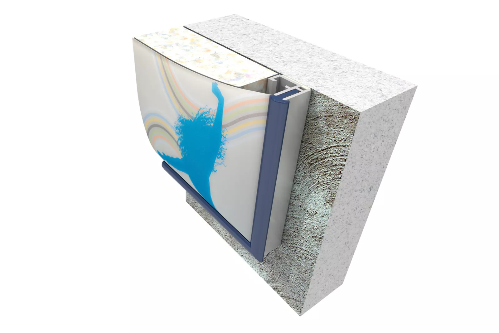 Cấu tạo lớp sàn Tường Tiêu Âm & Bảo Vệ Va Đập Pulastic® Soundwall