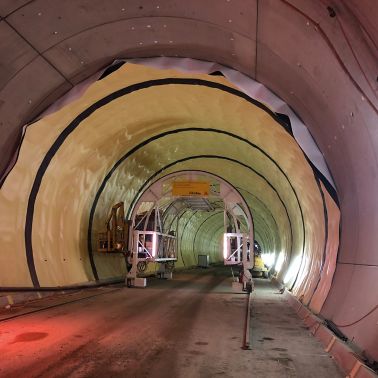 Doppellagige Abdichtung Eisenbahntunnel