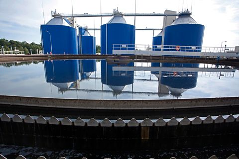 Waste water treatment plant in Wroclaw in Poland