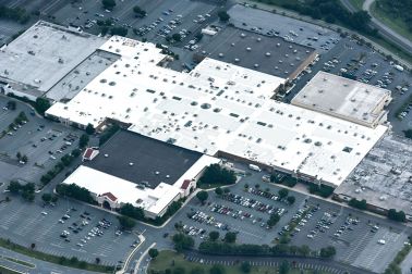 Aerial view of the Francis Scott Key Mall with a Sarnfil membrane on the top