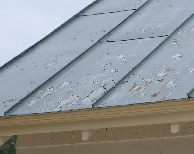 peeling paint - metal roof
