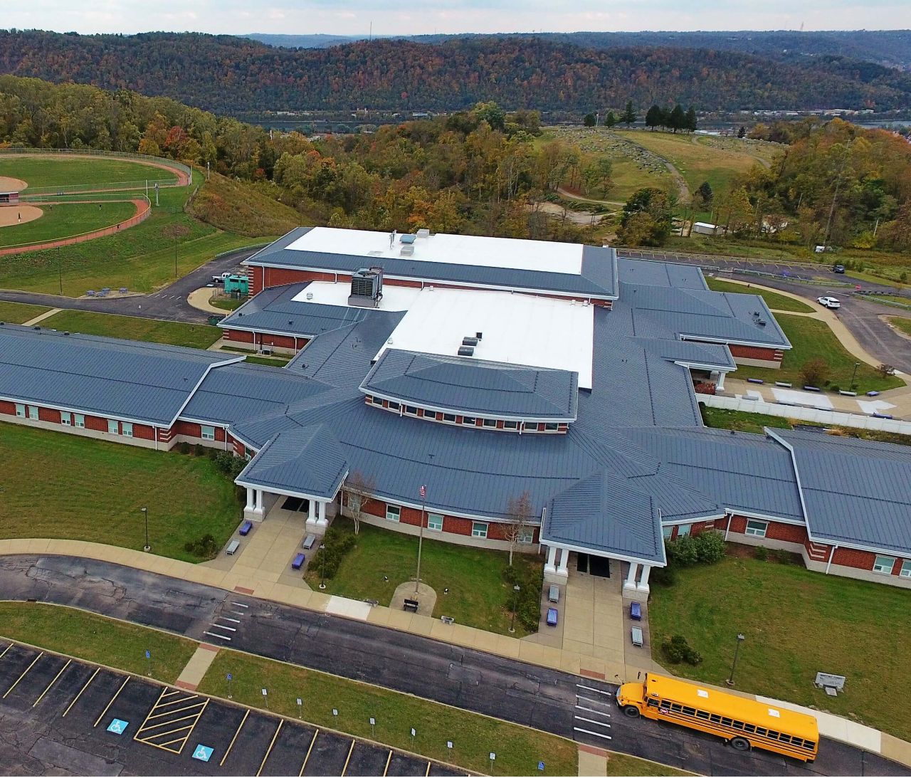 Martins Ferry Public School with a Sarnafil Membrane Roofing System