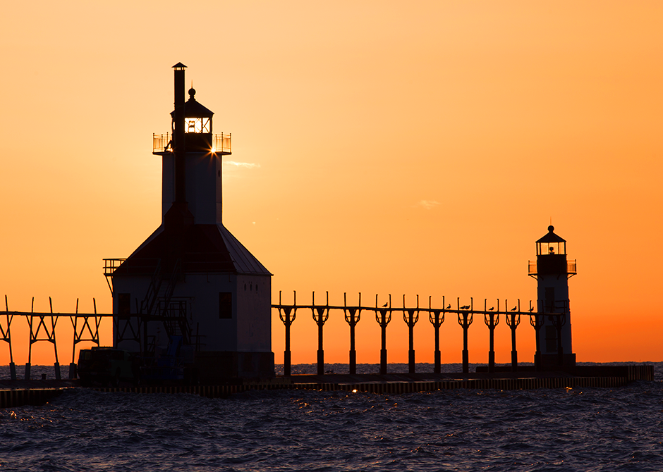 St. Josephs Lighthouse Durring a Sunset