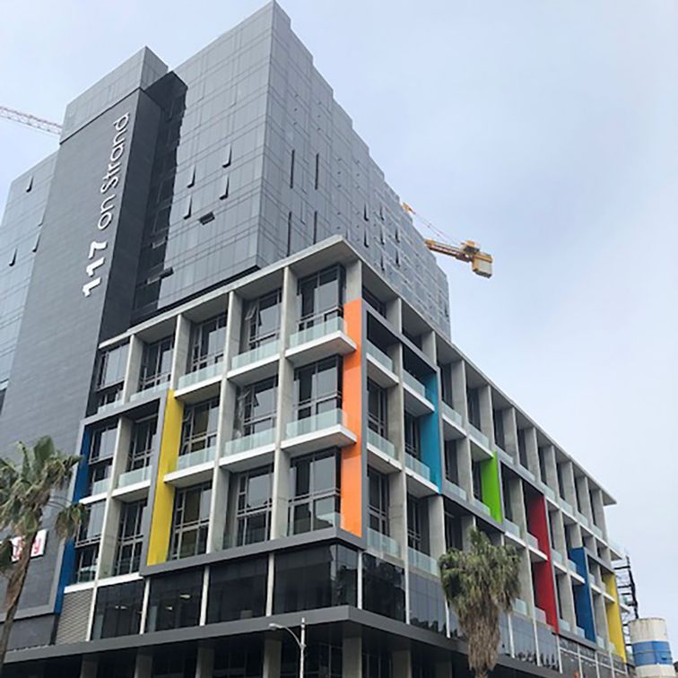 Structural glazing application for 117 On Strand in Cape Town 